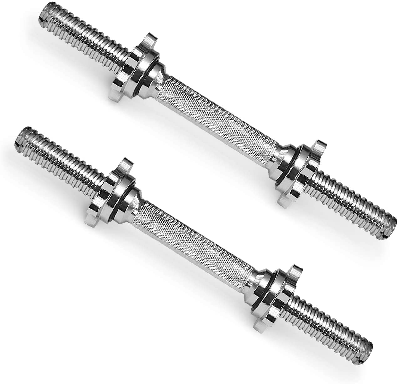 CUSTOM LENGTH Dumbbell Bars Set Solid Metal Steel with Spinlocks for 1'' weights 