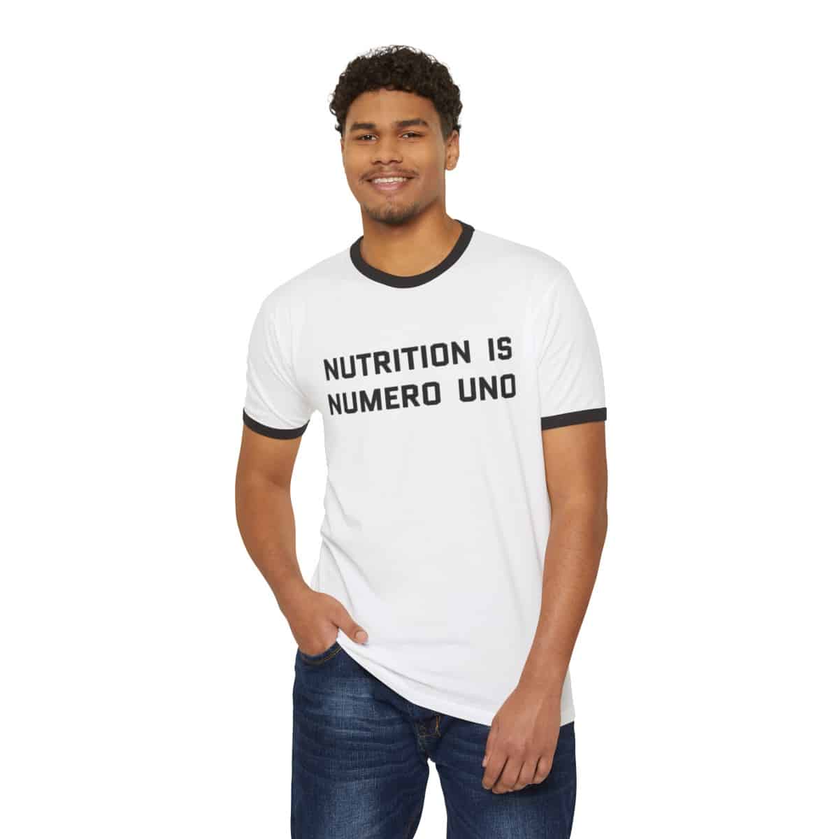 "Nutrition Is Numero Uno" Retro Ringer T-Shirt - Image 5