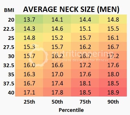 Average Neck Size Men