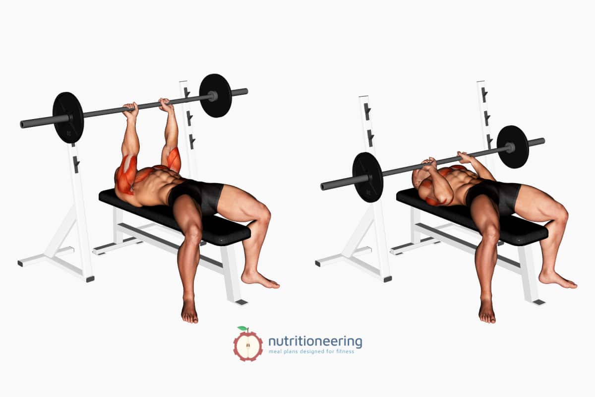 Barbell Tricep Exercises Close Grip Bench Press