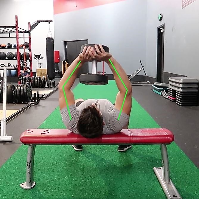 Bent Arm Dumbbell Pullover Arm Position