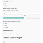 Curl Bar Weight Calculator