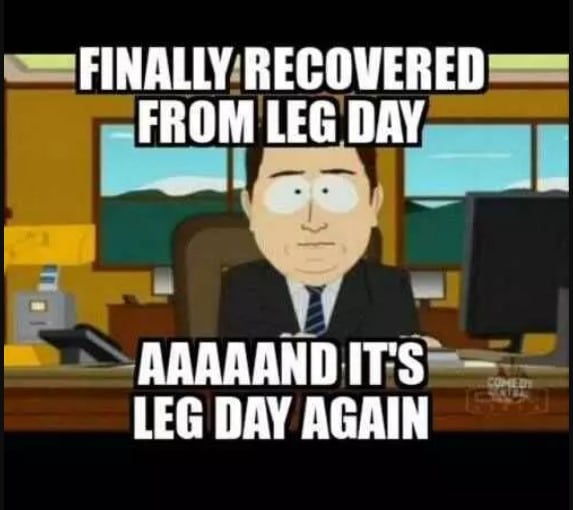 Finally Recovered Leg Day Meme