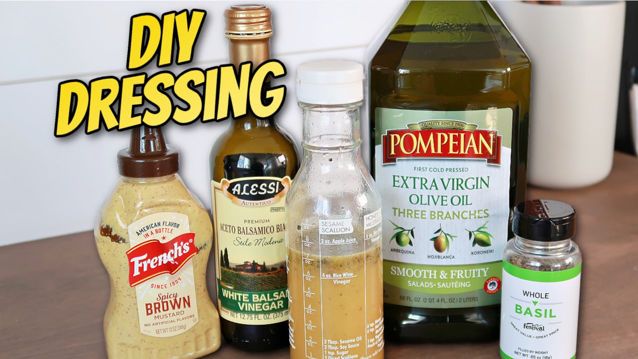healthy grocery list olive oil salad dressing