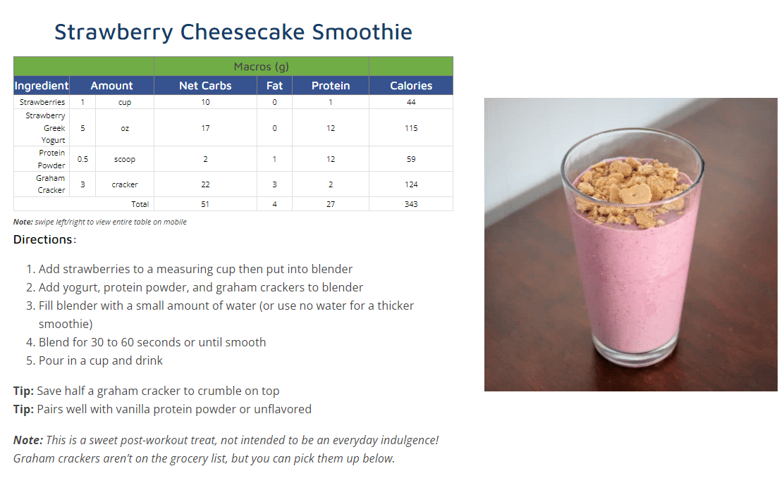 Macro Meal Plan Smoothie Recipe Bulking Meal Plan Supplements