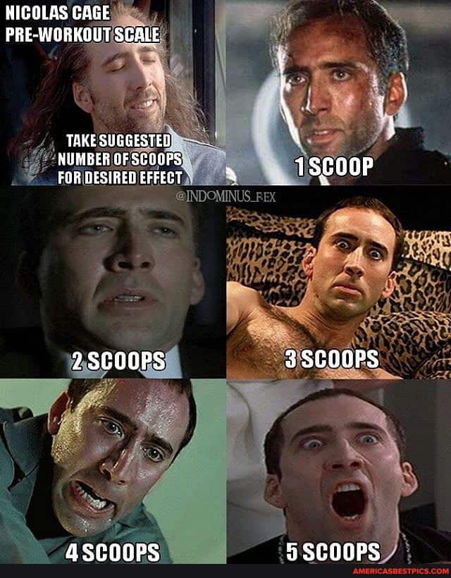 Nicholas Cage Pre Workout Meme