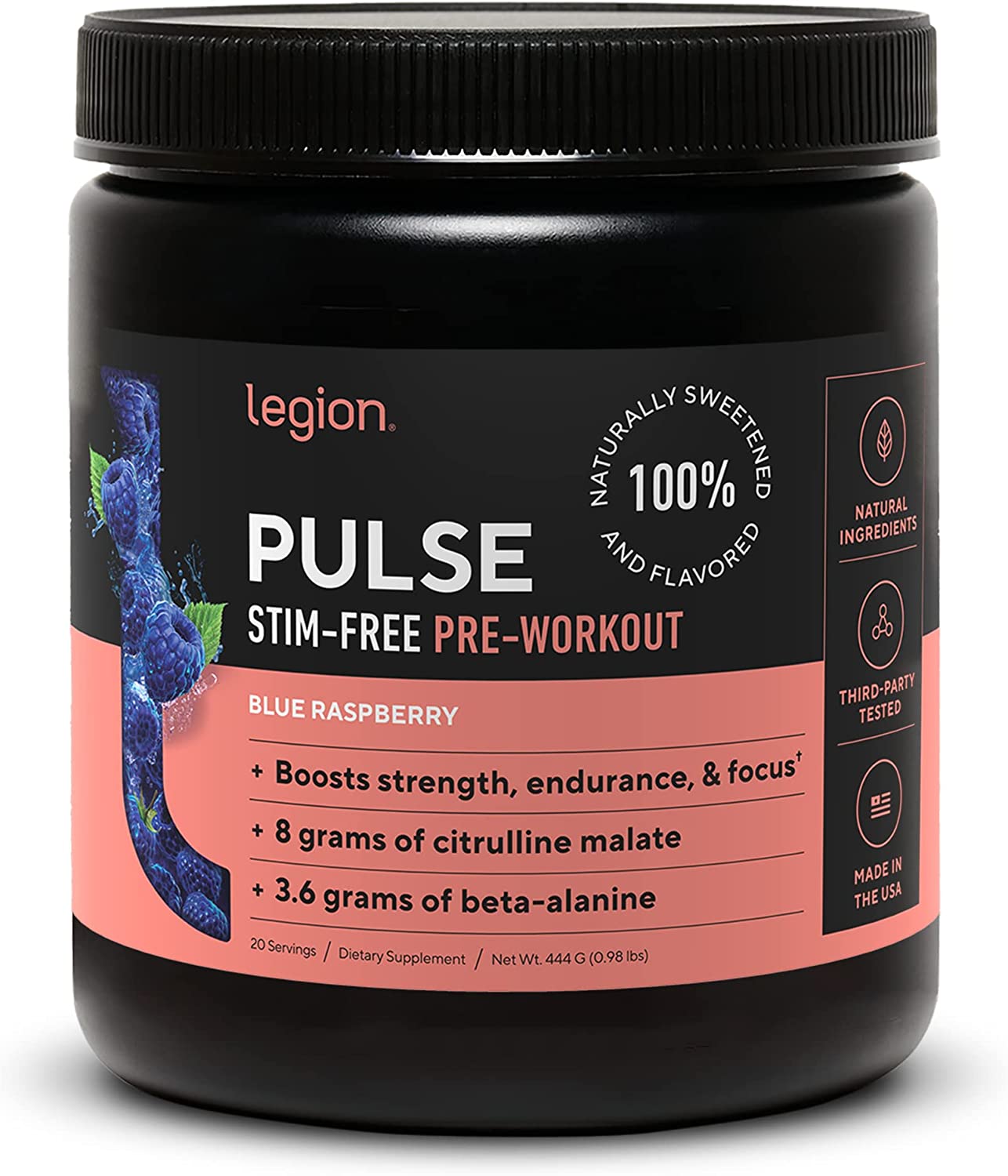 Pulse Stim-Free Pre-Workout for Anxiety