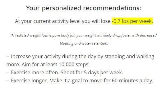 Weight Loss Calculator Recommendations