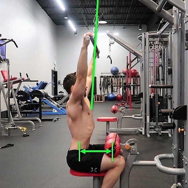 Wide Grip Lat Pulldown Starting Position