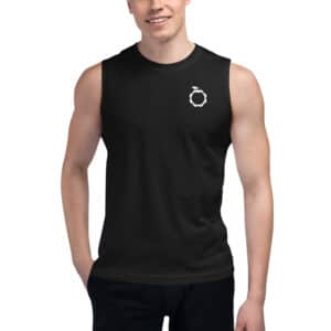 unisex muscle shirt black front 627ea796efd78